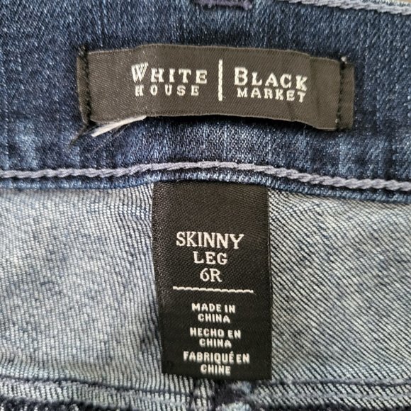 White House Black Market Skinny Leg Denim Jeans 6R - Picture 6 of 8